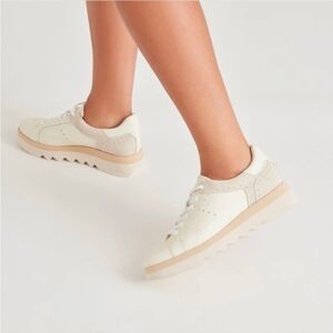 🤍🔹️ DOLCE VITA 🔹️Leather Jorgie Sneakers for women in White Leather